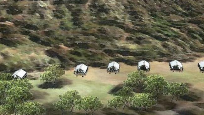 Semi-permanent glamping tents proposed for Currawong. Picture: Supplied.