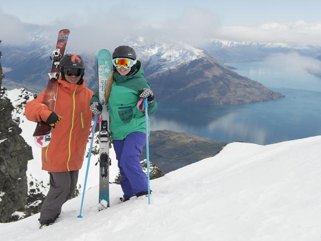 ESCAPE: QUEENSTOWN, NEW ZEALAND  ..  John Barker story  ..   View from The Remarkables overlooking Lake Wakatipu, New Zealand. Photo by New Zealand Ski.