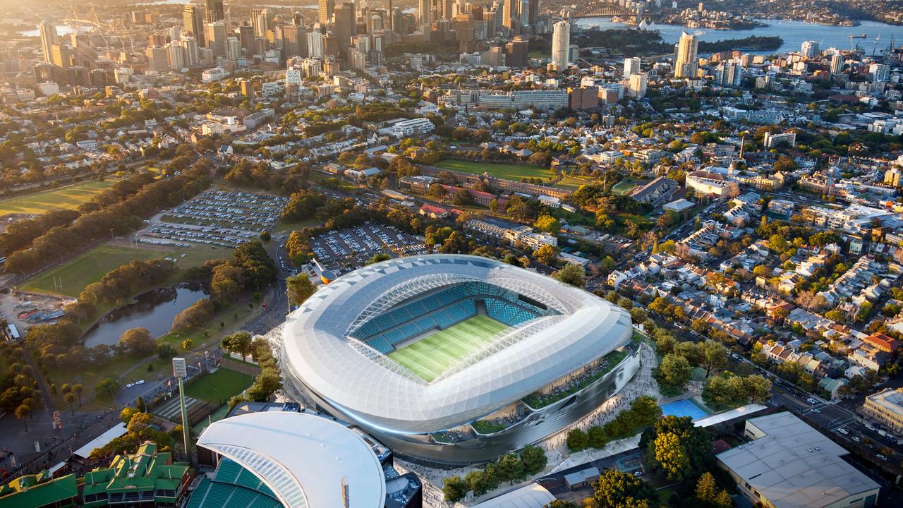 An artist’s impression of a finished Allianz Stadium.