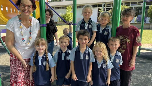 MY FIRST YEAR 2025: Kilkivan State School (P-10). (Back from left) Julia Black, Miles, Chelsea, Jaxx, Chantel Lewis, (front from left) Alice, Harvey, Sam Oscar, Levi.