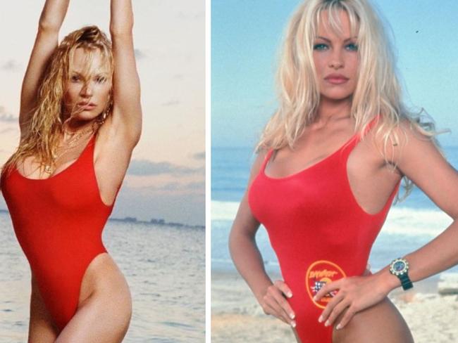 Pamela Anderson stuns in Baywatch inspired swimsuit for new collection