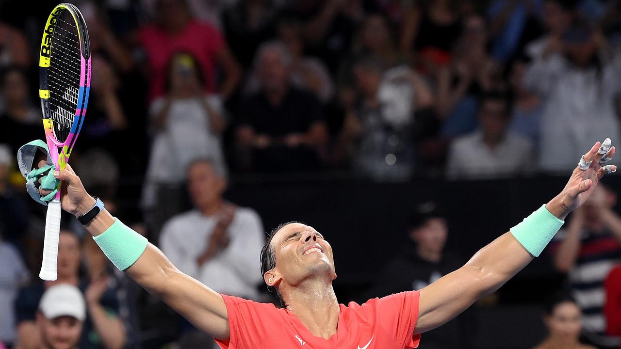 Rafael Nadal celebrates victory. Picture: Getty Images