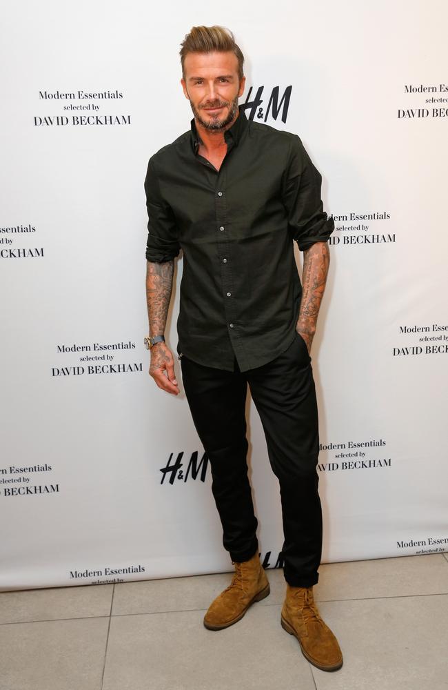 Here’s David at the launch of his own H&amp;M Modern Essentials Collection in September 2016. Picture: Getty