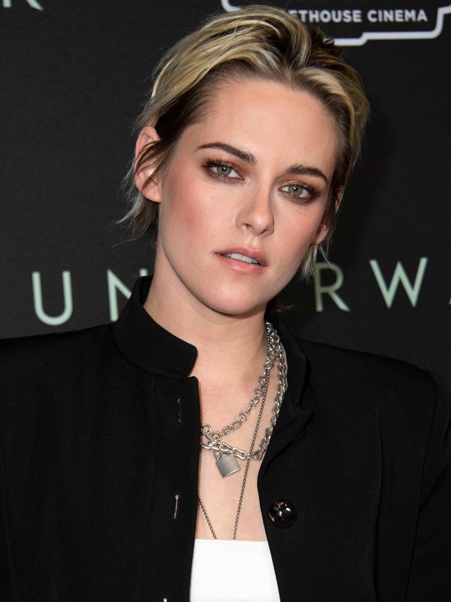 US actress Kristen Stewart who’s slated to play the former Princess of Wales in an upcoming biopic, has sported a punk version of the Diana ‘do for a while now. Picture: AFP