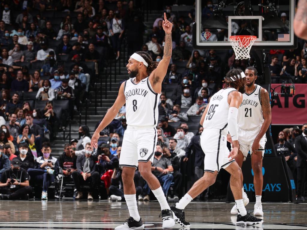 Mills had played his entire NBA career to date with the San Antonio Spurs before inking a deal with the Nets in August. Copyright 2021 NBAE. Picture: Nathaniel S. Butler/NBAE via Getty Images