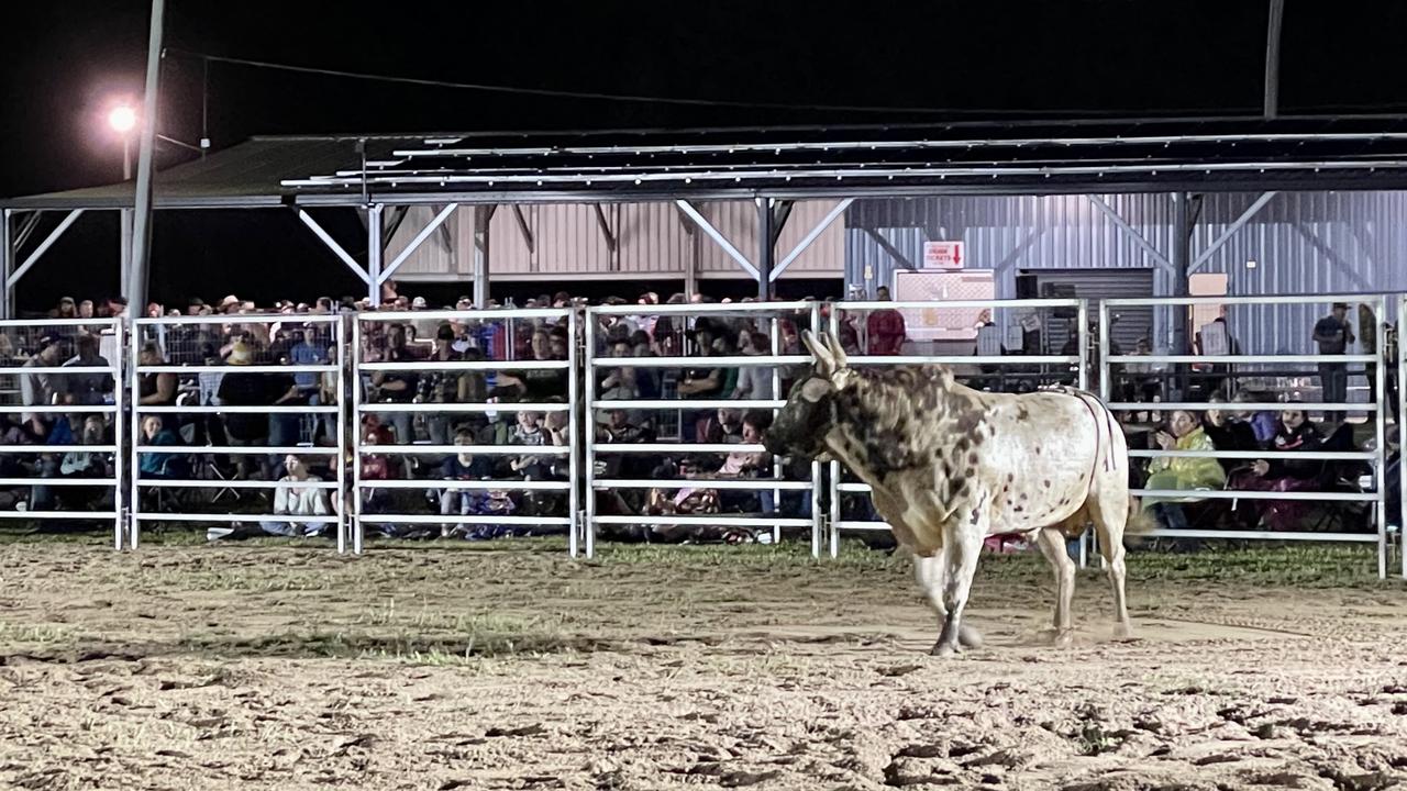 Action in the ring at the Sarina CRCA Rodeo. Photo: Janessa Ekert