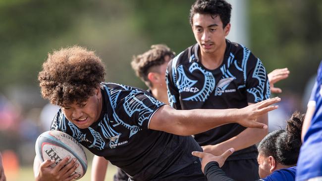 Action pictures from the final of the 14 boys tournament between NSW Maori and Samoa.