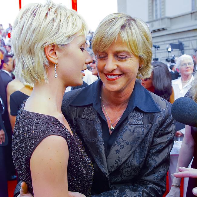 PASADENA, CALIFORNIA - MARCH 23 : Ellen DeGeneres and Anne Heche arrive at the Emmy Awards Show, March 23,1997 in Pasadena, California. (Photo by Bob Riha, Jr./Getty Images)