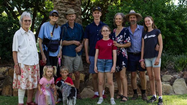 John Walmsley with his Chinchilla grandchildren, taken in Dalby by his grandson Joshua Prentice.