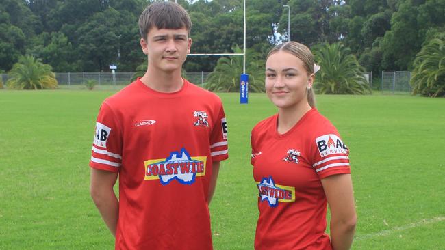 Illawarra Steelers siblings Jack Koster, Harold Matthews Cup, and Ella Koster, Tarsha Gale Cup. Picture: Kevin Merrigan