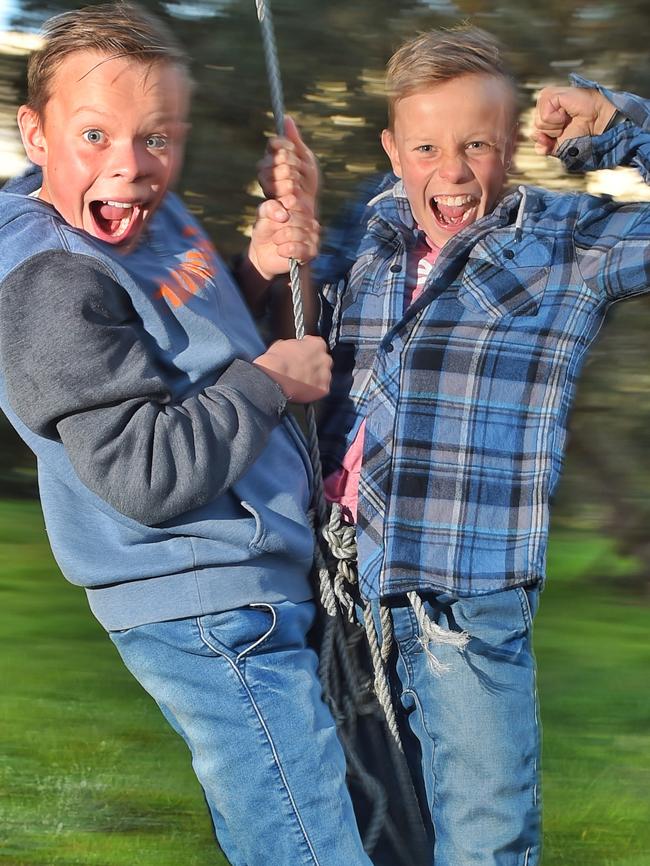 Twins Jack and Will. Picture: Tony Gough