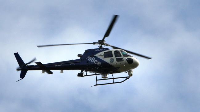 A POLAIR helicopter joined the search for the man.