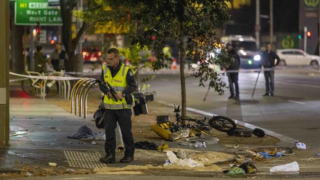 Debris is strewn across the crash site. Picture: Wayne Taylor