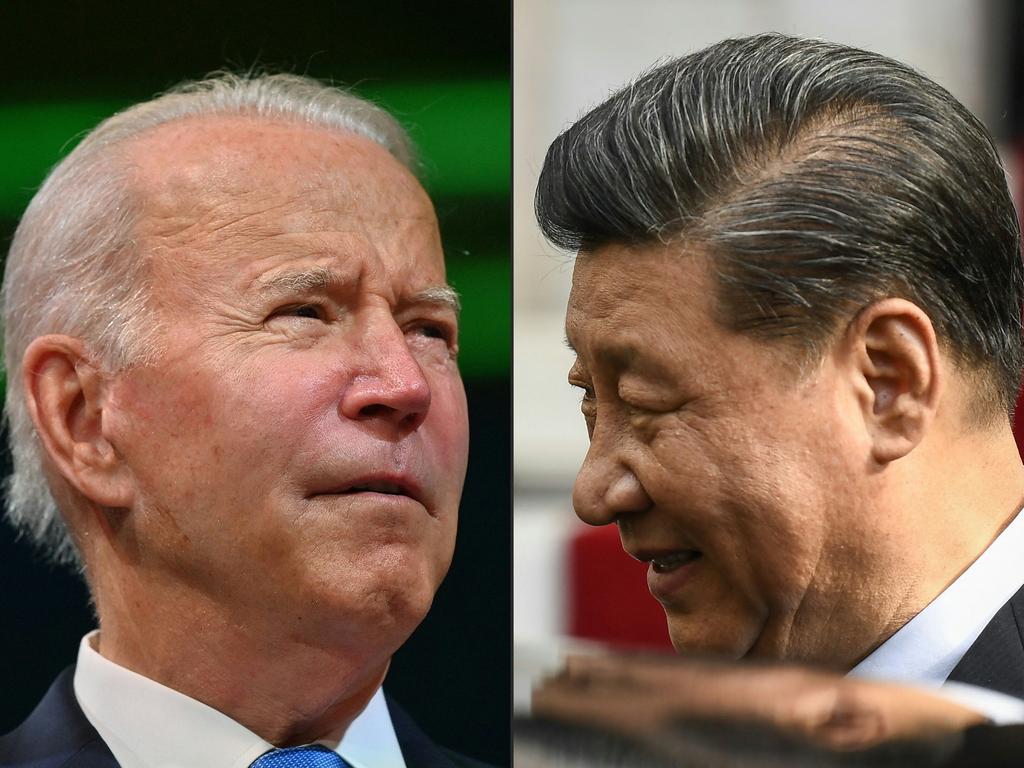 US President Joe Biden and Chinese President Xi Jinping. Picture: Paul Ellis and Aris Messinis/AFP