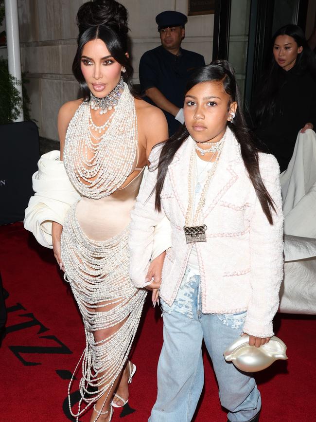 Kim Kardashian and eldest daughter, North West. Picture: MEGA/GC Images