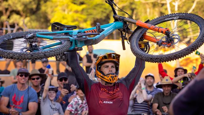 Cairns Mick Hannah won Gold at the Crankworx RockShox Downhill event in 2023. Picture: Supplied