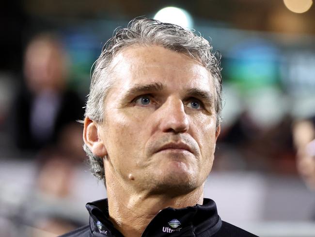 PENRITH, AUSTRALIA - JULY 29: Coach of the Panthers Ivan Cleary looks on prior to the round 22 NRL match between Penrith Panthers and Cronulla Sharks at BlueBet Stadium on July 29, 2023 in Penrith, Australia. (Photo by Jeremy Ng/Getty Images)