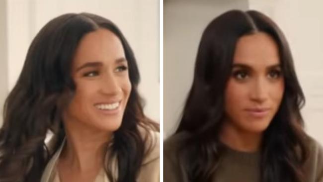 Meghan markle on her cooking show.