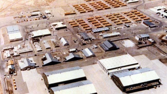 An aerial view of Area 51 in the mid-1960s. Picture: Supplied