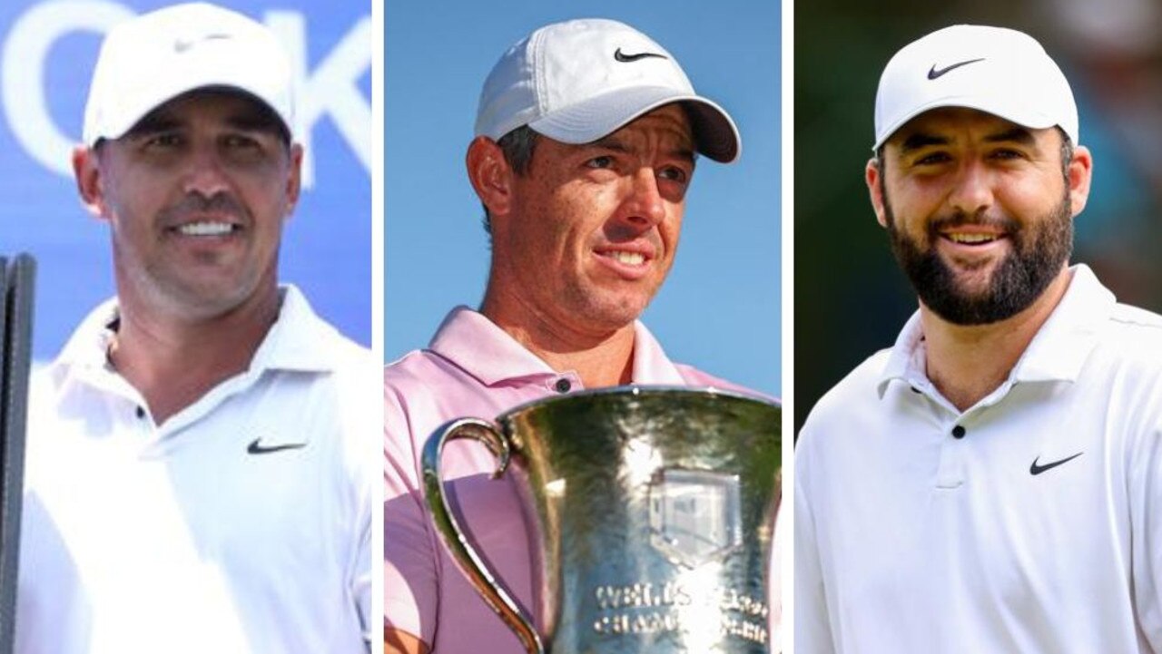 Brooks Koepka, Rory McIlroy and Scottie Scheffler.