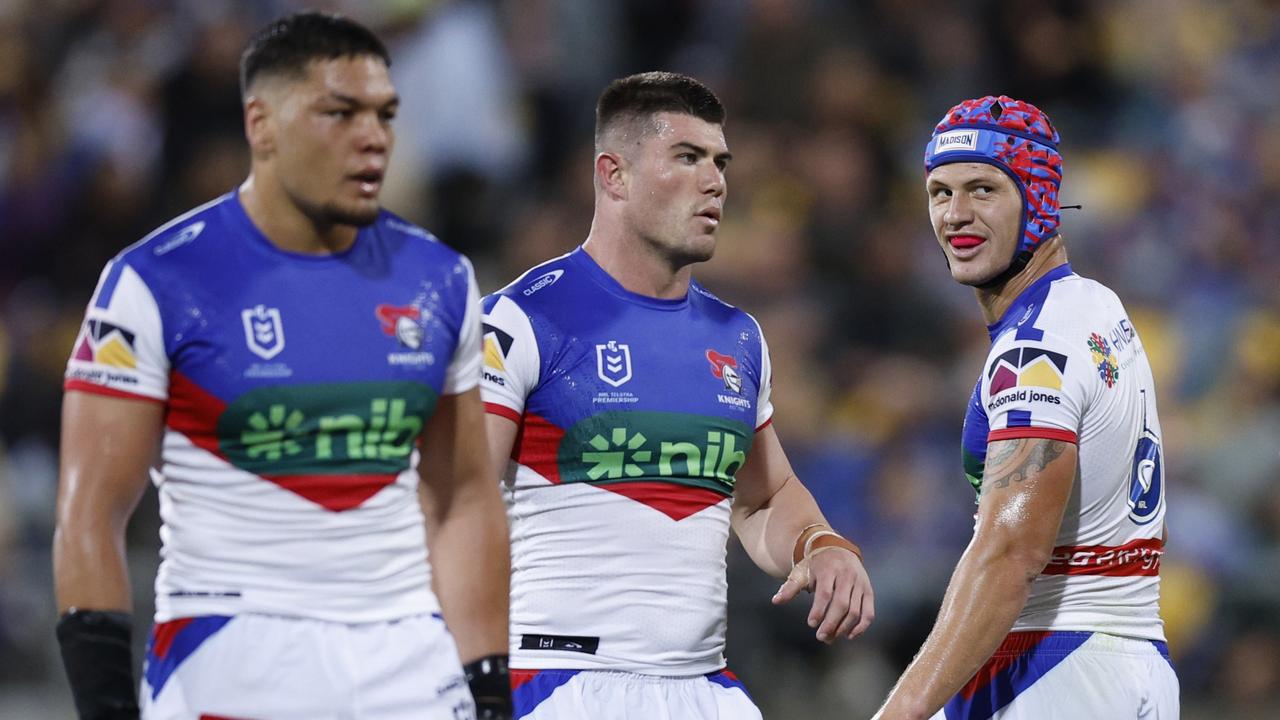 Kalyn Ponga was furious after being forced off the field by the independent doctor for a HIA. Picture: Getty Images.