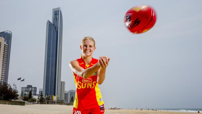 Serene Watson was the first AFLW player drafted by the Gold Coast Suns. Picture: Jerad Williams