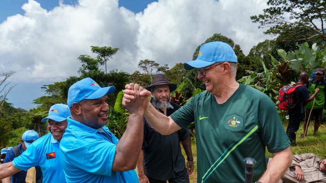 Papua New Guinea’s Prime Minister James Marape and Australia's Prime Minister Anthony Albanese share a special bond. Picture: NewsWire via the Australian Prime Ministers Office