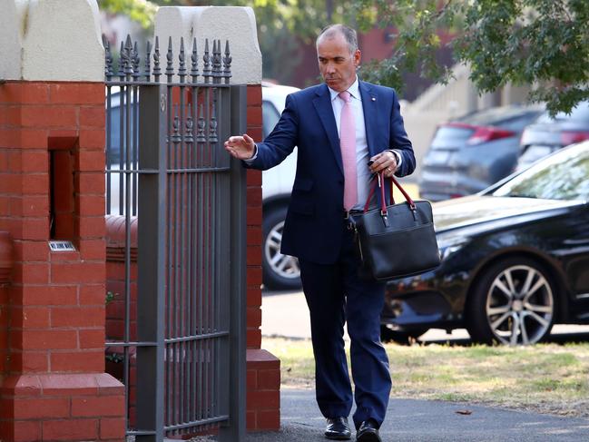 NAB CEO Andrew Thorburn arrives at his $7 million Melbourne home after being criticised by the banking royal commissioner, Ken Hayne. Picture: Aaron Francis 