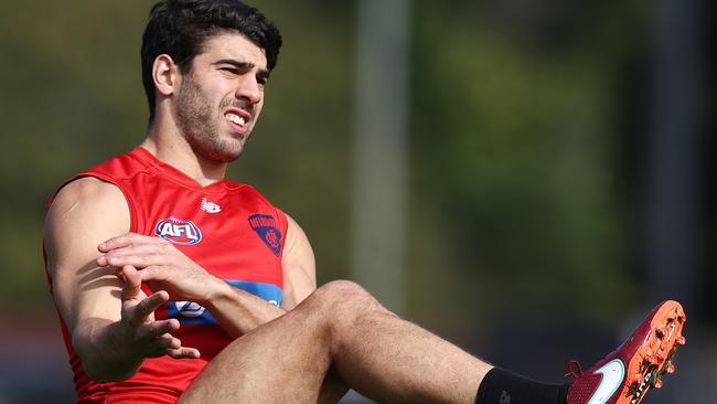 Christian Petracca faces the Kangaroos this weekend. Picture: Michael Klein