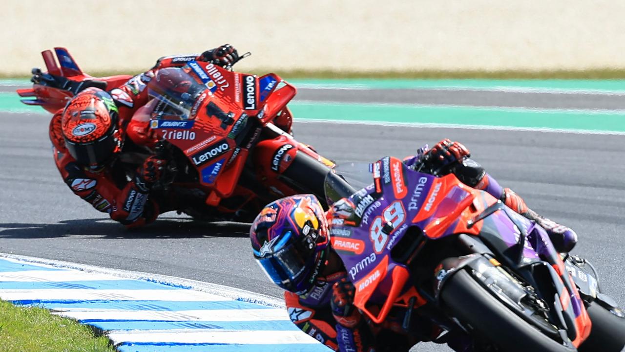 Martin had Bagnaia’s measure in Australia as he doubled his title advantage. (Photo by Glenn Nicholls / AFP)