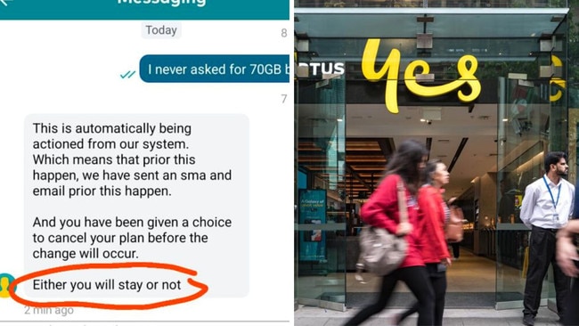 An Optus worker has shocked with their blunt message to a customer.