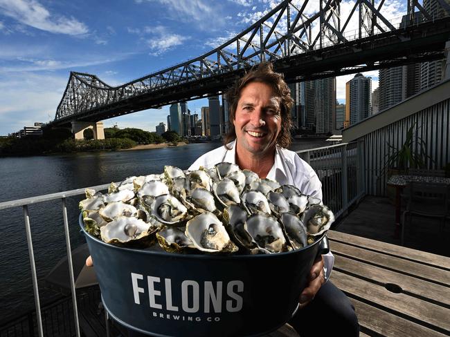 Adam Flaskas, founder/director of the Howard Smith Wharves in Brisbane, said he was looking forward to “providing a family friendly, sustainable and cultural entertainment precinct” at Manly Wharf. Picture: Lyndon Mechielsen/Courier Mail