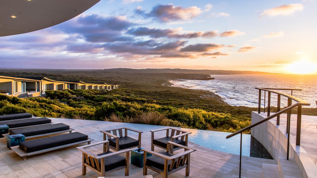 The Southern Ocean Lodge overlooking Hanson Bay in Kangaroo Island’s southwest,