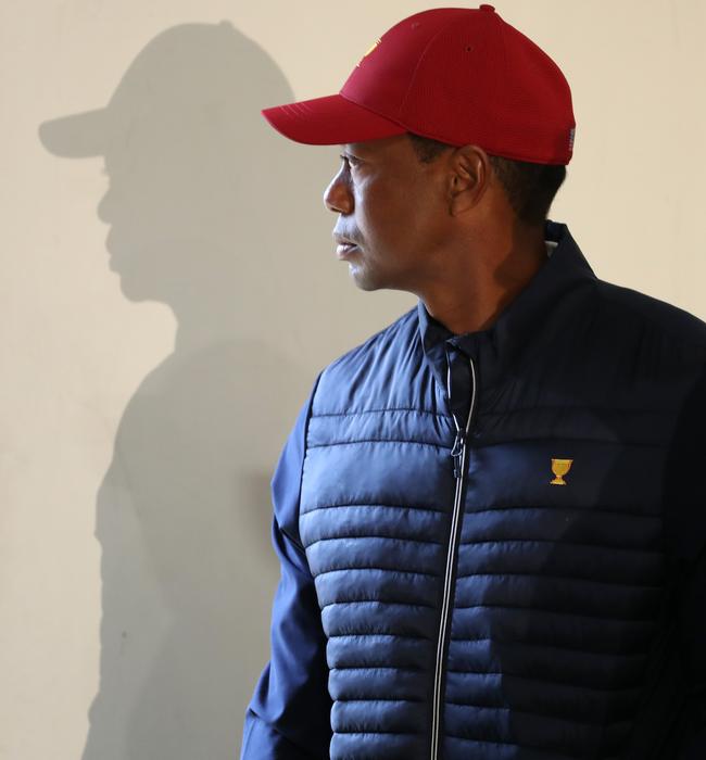 US captain Tiger Woods arrives in town for the Presidents Cup. Picture: Michael Klein