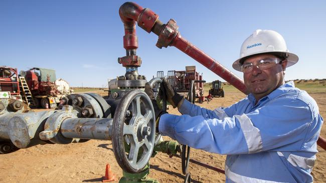 Adrian Rietschel, Santos site supervisor, at the Santos Carbon Capture storage project. Picture: Kelly Barnes