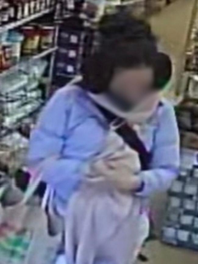 A person of interest is shown on CCTV browsing the store. Picture: Supplied