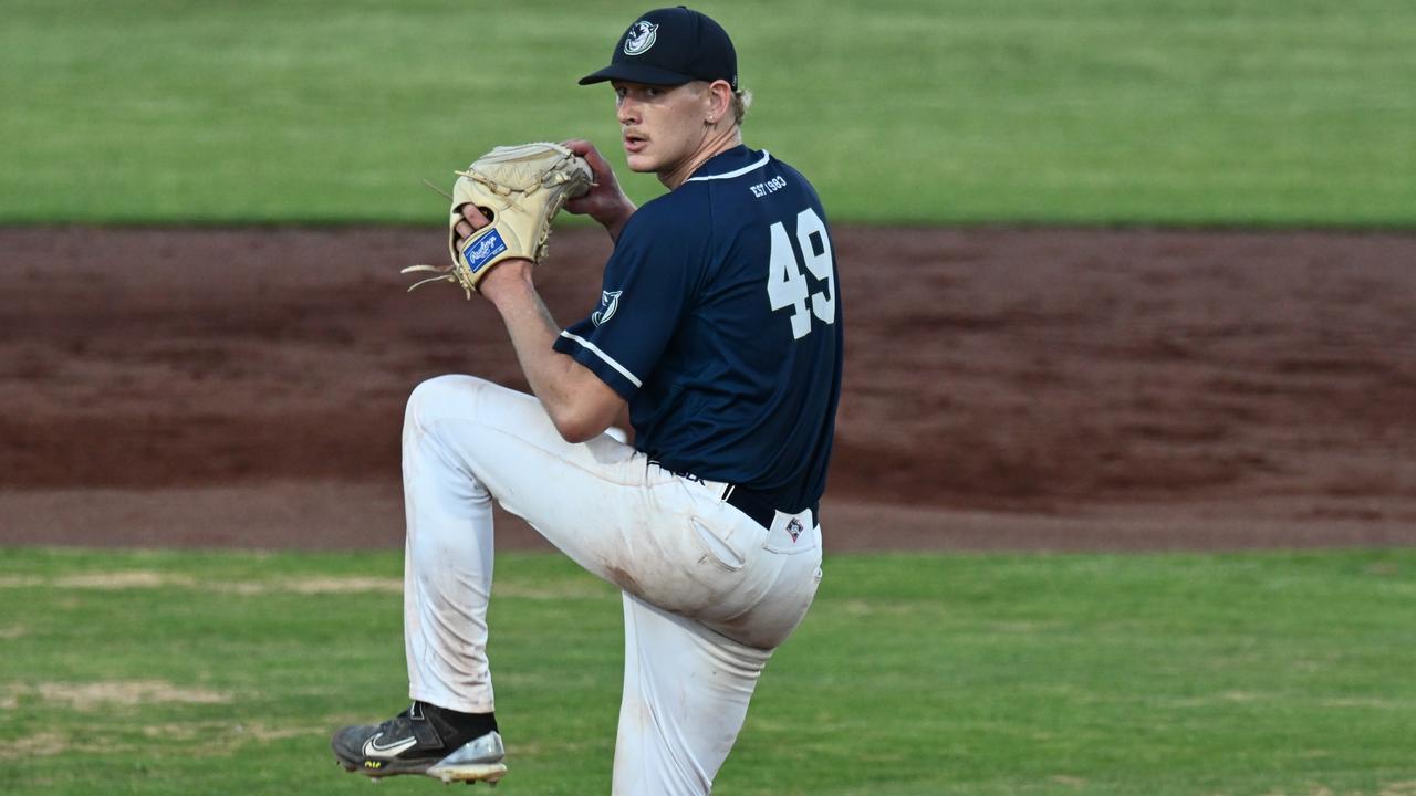 Hayden Peoples pitches for the Geelong Baycats. Picture: Wes Cusworth.