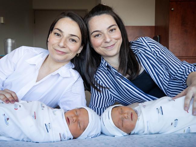 The sisters plan to raise the boys like twins. Picture: Mark Stewart