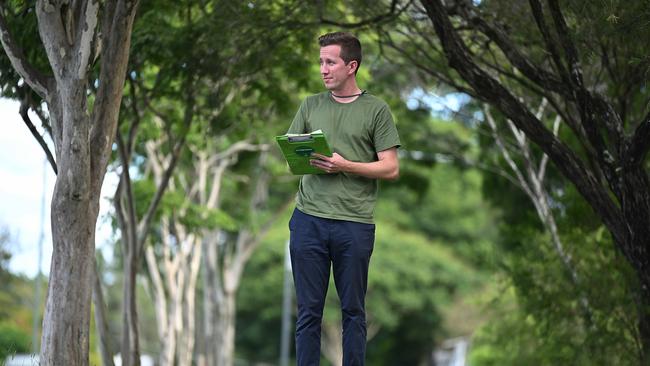 Max Chandler-Mather on the hustings. Picture: Lyndon Mechielsen/The Australian