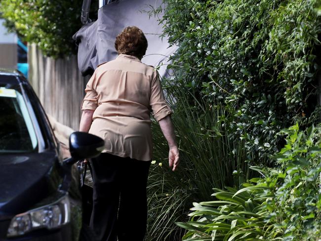 Former NSW Health Minister Jillian Skinner arrives home today after resigning.