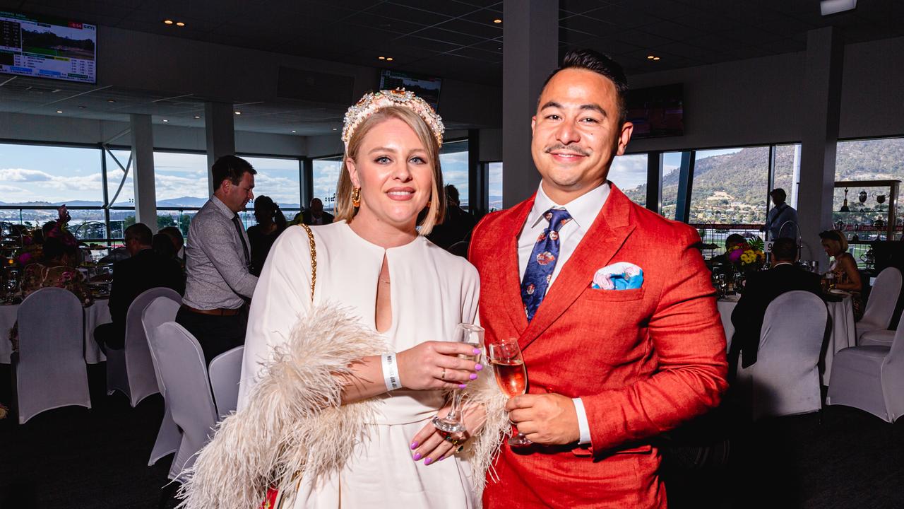 Theodora and Quinten Villanueva at the Hobart Cup Picture: Linda Higginson