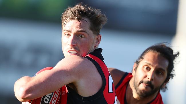 Former West Adelaide star Aaron Anderson was in top form for Edwardstown against Westminster OS. Picture: Sarah Reed