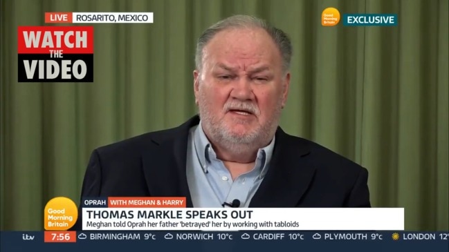 Thomas Markle recounts the last time he spoke with Meghan and Harry (ITV)