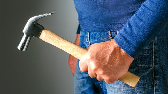 Benjamin Brian Butler had a hammer in his hand when he went to confront his former girlfriend.