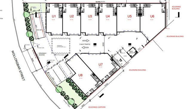 Plans for a development comprising proposed 