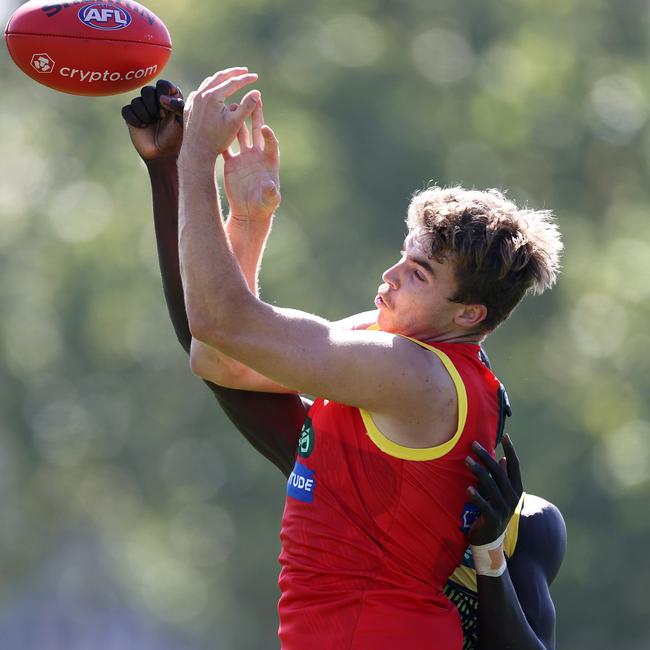 Kaelan Bradtke training with Richmond this month. Pic: Michael Klein