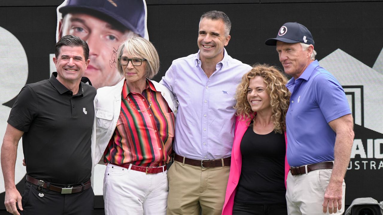 Scott O’Neil, Jane Lomax-Smith, Peter Malinauskas, Connie Bonaros and Greg Norman. Picture: Tim Joy