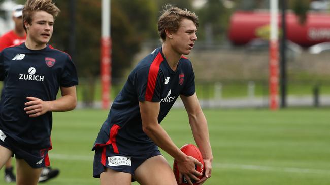 Central District junior Aaron Nietschke has returned to the club from Melbourne after a tough injury run at the Demons. Picture: Robert Cianflone/Getty Images