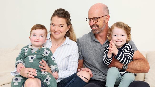 Liz Farthing, with husband Alex Cameron and children Flossy and Cali is warning other expectant mums about the dangers of CMV. Picture: Tim Hunter