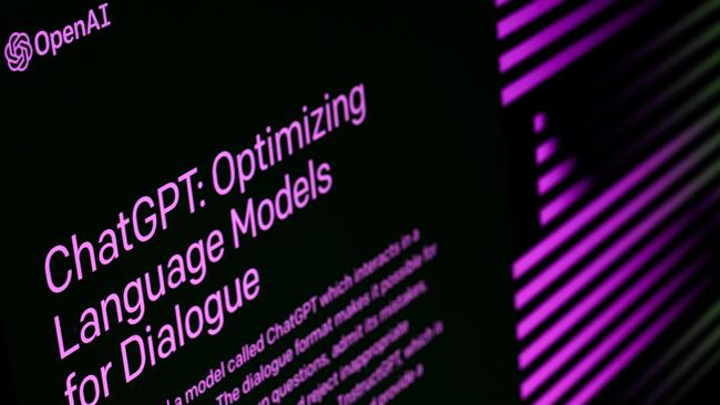 Use of AI language tools like ChatGPT have become widespread but could replace people in the workforce. Picture: Leon Neal/Getty Images.